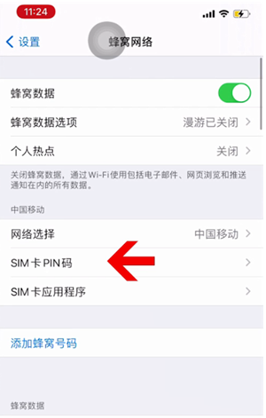 文峰苹果14维修网分享如何给iPhone14的SIM卡设置密码 